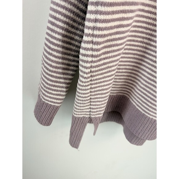 Jones ny striped super soft chunky sweater lavender purple white medium - Picture 4 of 12